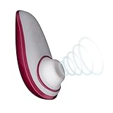Womanizer Liberty diskreter Druckwellen-Vibrator für Sie im Massage-Set, Klitoris-Sauger, Intim-Stimulator 6 Intensitätsstufen, Red Wine