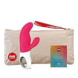 FUN FACTORY Rabbit Vibrator MISS BI (Pink), Sexspielzeug Dildo für Frauen, Dualvibrator für G-Punkt & Klitoris – inkl. Tasche & Gleitgel