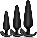 Premium Analplug Set - Klein+Medium+Groß Silikon Buttplug Fetisch Masturbation Anal Butt Plug Analplug BDSM SM Sexspielzeug für Männer Frauen Anfänger Profi 3